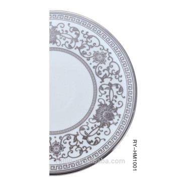 Ensembles de vaisselle en plaque ronde indienne sets de casseroles, ensemble de vaisselle de camping, vaisselle française lourde en porcelaine